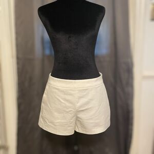 Express Chic White Cream Tailored Shorts Classic Elegant Shorts Lightweight